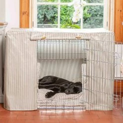 New 💯 Top 10 💯 🦮 Dog Crate Set in Regency Stripe Oil Cloth by Lords & Labradors 🤩 🎁