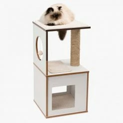 Buy 🤩 Hot Sale 🎉 Vesper Box Small White - Cozy Sleeping Cube Cat Furniture ⌛ 🎉